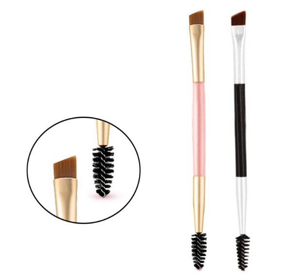 High Quality Single Piece Duo Head Eyebrow Brush Eye Lash mascara Brush Double End Makeup Brush