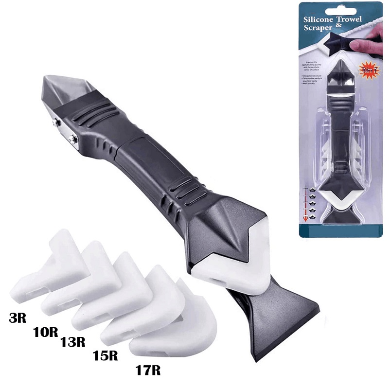 Glass Glue Angle Scraper Corner Caulking Set Stainless Trowel Surface Cleaning Blade Silicone Remover Seam Repair Tool